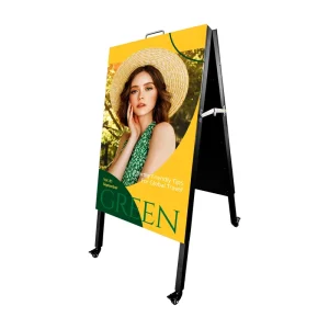 640mm 960mm LED Poster Display Single Double Side Portable Battery Powered Plug Advertising Screen IP65 Waterproof