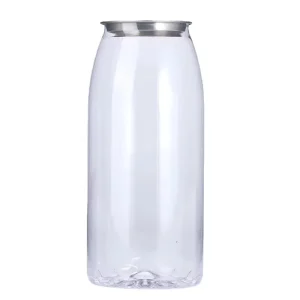 650ml 22oz PET Plastic Can Juice Drink Packaging Bottles Customized with Logo