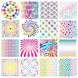 6Inch Geometry Stencils for Painting Wall Floor Furniture Wood Fabric Home Decoration