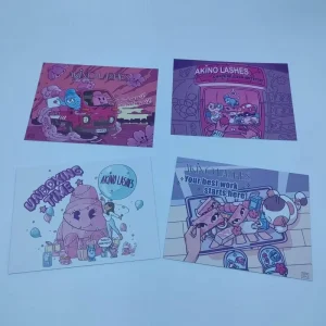 6X4inch Cut 300gsm Factory Colourful Cartoon Funny Textured Cute Blessing Happy Birthday Custom Logo Thank You Cards