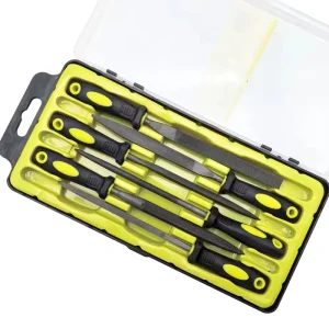 6pcs set 170mm Strong Ostrich Carbon Steel Jewelry Metalworking Files Precise Filing Wood Plastic Model Handle Assorted Needle