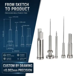 7 10D Delivery Guide Post Leader Pin High Precision Customized Size Jingruida Brand Mold Insert Stamping Die Punch Mold Ejector