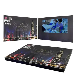 7 Inch A5 Black Paper Customized Handmade Advertising Booklet Video Music Photo Book Card Business Gift