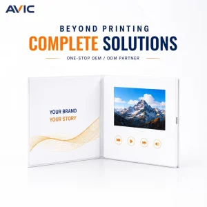 7 Inch Video Gift Card IPS Lcd Screen Digital Video Brochure Booklet for Wedding Invitation Greeting Card