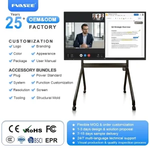 75 86 100 110 Inch School Classroom Education Teaching Touch Screen TV Panel Interactive Whiteboard Digital Smart White Board