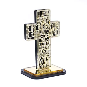 8*12cm Jesus Cross Acrylic Scripture Home Decoration Catholic Bible Church Icon Decor Hail Mary