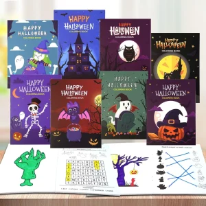 8 Halloween Themed Illustrations with Custom Colors and Sizes for Paper Artists