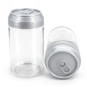 80g Transparent Plastic PET Can Bottle for Candy Snack Powder Supplement Packaging Container