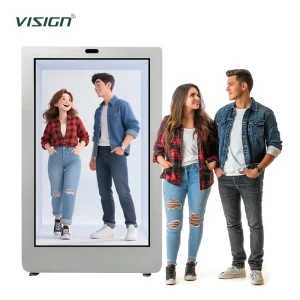 86 Inch Human Size AI Hologram Projector Transparent LCD Box With Camera Mic Real Time Interactive Virtual Human Display