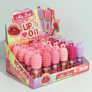 8g Magic Lip Oil Custom Fragrance Color Beehive Heart Cap Design Lab Grade Private Label Professional Makeup Sets