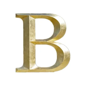 9-Inch Gold Foil Polyresin Alphabet Letters Wall Decor