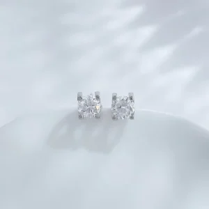 925 Silver Lab Diamond Earring Drop Round Bull Head Stud Hoop Huggie Moissanite Magnetic Statement Hoop
