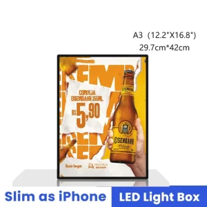 A2/A3/A4 Aluminum LED Advertising Lightbox Remote Control Freestanding/Wall Mount Magnetic Signage for Shops Outdoor Use