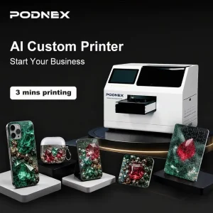 A3 DX7 Automatic UV Sticker Printer for Plastic PVC Phone Cases Small Business CMYK Multicolor 2400 DPI