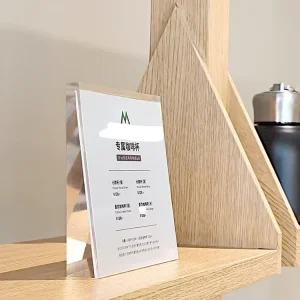 A4 A5 Custom Clear Vertical Slanted PMMA Desktop Price Label Card Sign Holder Stand for Retail Phone Stores