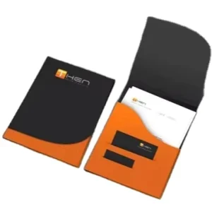 A4 A5 Two Pocket Folders Custom Logo 350GSM Paper Certificate Document File Presentation Folders