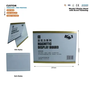 A4 Acrylic Magnetic Display Board 297x210mm Frame Desktop Sign Holder for Exhibition Trade Show