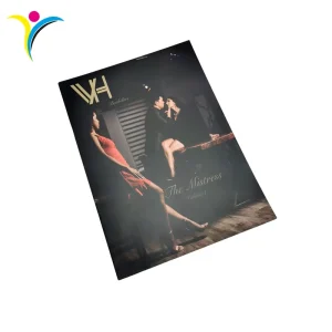 A4 Custom Fashion Model Magazine Booklet Offset Printed Art Paper Saddle Stitching Brochure