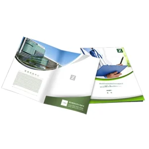 A4 Hard Cover Paper Envelope Folded Leaflet Binding for Contracts Insurance Brochures Custom Printing File Folder