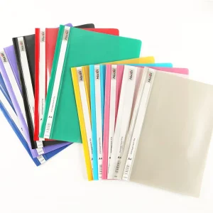A4 Transparent Two Hole Clip Punch Binder Report File PP Digital Printing Folder
