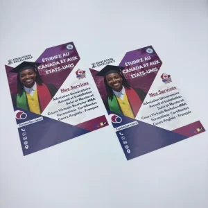 A5 130gsm Full Color Digital Printing Square Leaflet