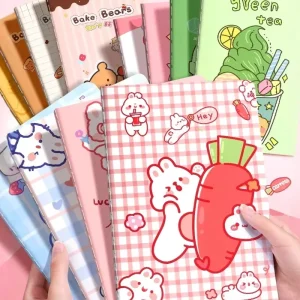 A5 Creative Office Notebook with Cute Girl Heart Design Spiral Bound Soft Paper Cover for Students Busy Professionals