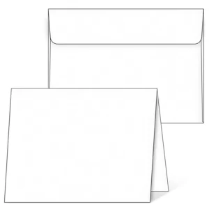 A7 Western-style Self-sealing Kraft Paper Envelope A4 White Folded Blank Card Model