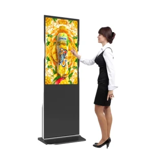 AI 55″ Inch Digital Signage and Displays Kiosk Totem LCD Touch Screen Indoor Smart WIFI Floor Stand Advertising Player