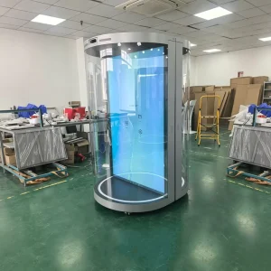 AWSTOUCH Floor Standing Holographic Digital Human Kiosk Intelligent Virtual Host Touch Interactive Hologram Information Kiosk