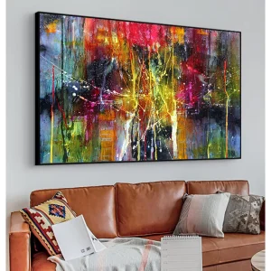 Abstract Oil Painting on Canvas Colorful Wall Art for Living Room Bedroom Modern Poster Print