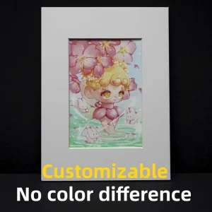 Acid-Free Cardstock Ink-Printed Micro-Spray Poster with Framed Celebrity Photo Illustrated Art Custom Logo Option for Promotion