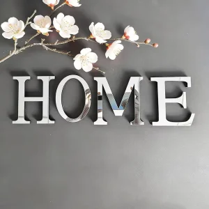 Acrylic 3D Gold Silver Modern Eco friendly Digital Alphabet Party Decoration Birthday Wedding Wall Stickers