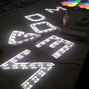 Acrylic Advertising 3D Sign Outdoor Store Sign Metal Storefront Decoration LED Illumination Sign for Store Mall