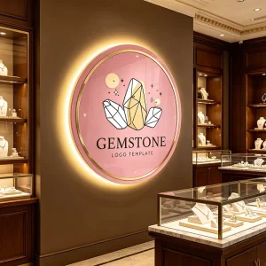 Acrylic Backlit Commercial Brand Sign for Jewelry Boutiques Custom 3D Illuminated Name Panel for Makeup Studios Salons