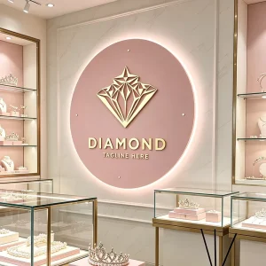 Acrylic Backlit Signage for Jewelry Retailers Custom Illuminated Display for Salons and Spas