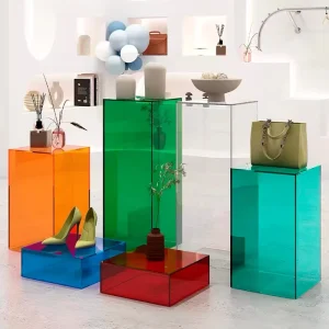 Acrylic Customized Color Display Base Exhibition Hall Art Display Stand Store Product Floor Display Stand