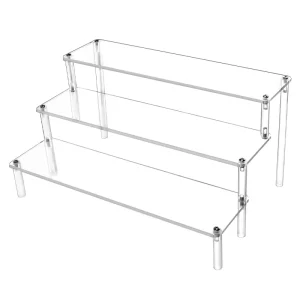 Acrylic Display Stand with Multi Tiered Riser for Retail Stores and Countertops