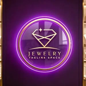 Acrylic Lighted Storefront Sign for Jewellery Brands Custom Glowing Logo Panel for Beauty Salons and Cosmetics
