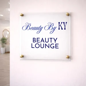 Acrylic Logo Sign Clear Business Plaque Office Wall Decor Acrylic UV Printed Advertising Sign Board