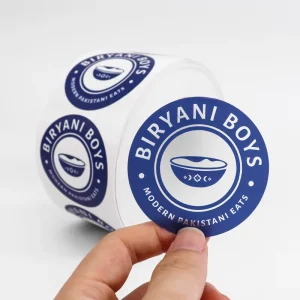 Adhesive Printed Round Coffee Product Labels with Custom Logo