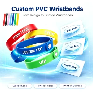Adjustable PVC Wristbands Low MOQ Custom Printed School Camp Event Fundraiser Charity Awareness Bracelet Mixed Colors