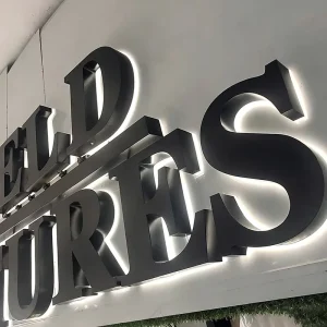 Advertising Business Sign Custom Designs Store Front Super Bright Warm White Metal Backlit Buildings Decoration