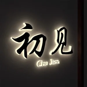 Advertising Illuminated Light Led Channel Letter Business Sign 3D Light up Custom Logo Acrylic Outdoor 3D Led Sign