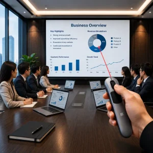 Air Mouse for Presentation PPT Laser Pointer Clicker Wireless Remote for Business Meeting Teaching Office