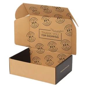 Airplane Mailing Box with Embossed Art Paper Self Locking Corrugated Shipping Box Thank You Design