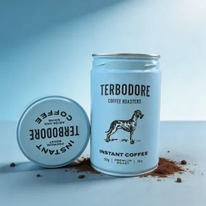 Airtight Food Grade Vintage Dog Treat Packaging Tin Container Empty Round Screw Sealed Matcha Coffee Tin Can