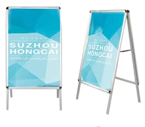 Aluminum Banner Poster Board Stand Double-Sided Artwork Display Stand for Trade Shows