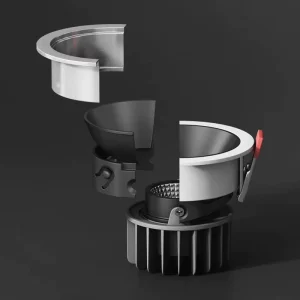 Aluminum Downlights Adjustable Anti Glare 3000K 4000K 6500K 75mm Cut Out 7W Recessed COB Spotlight for Commercial Decor