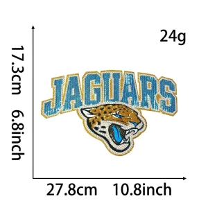 American Football Embroidered Sequins Patches Sports Theme Iron on Badges for Varsity Jackets and Hats Ready to Ship
