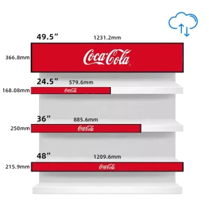 Android Ultra Wide Stretched Bar LCD Screen 23 35 37 48 Inch Supermarket Digital Signage Display